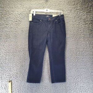 Loft Jeans Womens 2 Petite Indigo Blue Modern Crop Slim Stretch Denim *NWT*